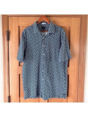 Good Man Brand Men’s Button Up Polo Shirt Short Sleeve Navy size XXL
